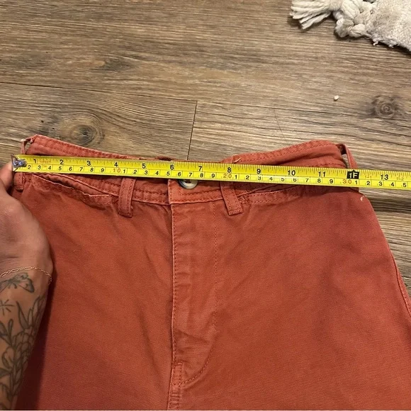 Free People “We The Free” Rust Brown Wide Leg Chino Pants | Size 24 - Picture 8 of 11